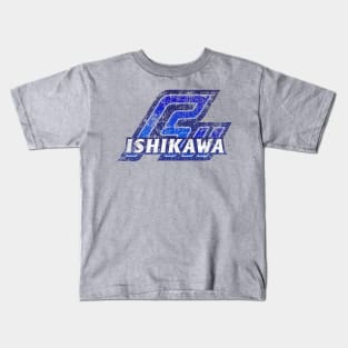 Ishikawa Prefecture Japanese Symbol Distressed Kids T-Shirt